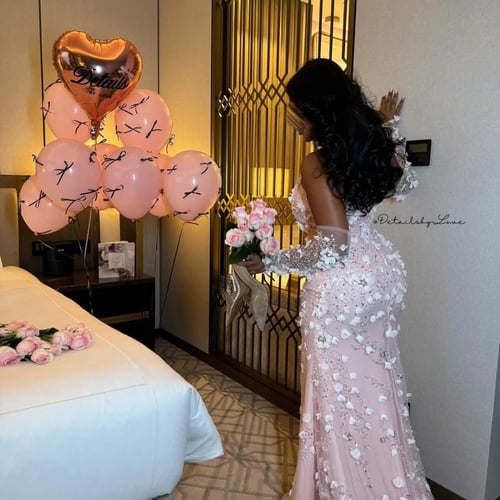 فستان لحمي كلفه تطريز من Mair Fashion