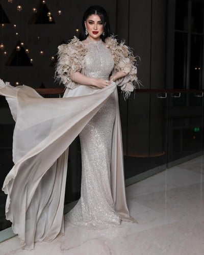 فستان سهرة ترتر لمعة /Mair Fashion