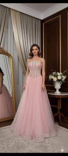 فستان سهره تل كلوش مطرز بلول زركون من miar fashion