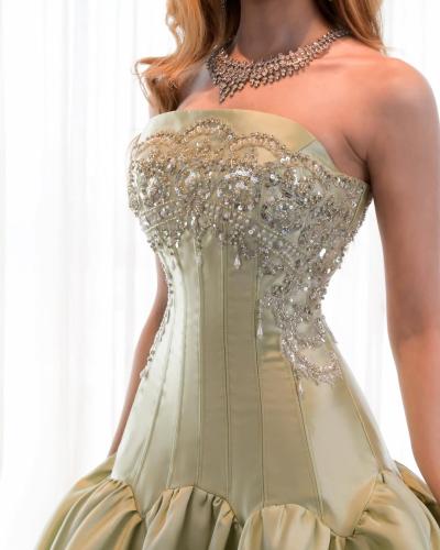 فستان سهره ميكادو تطريز يدوي متقن من Mair fashion