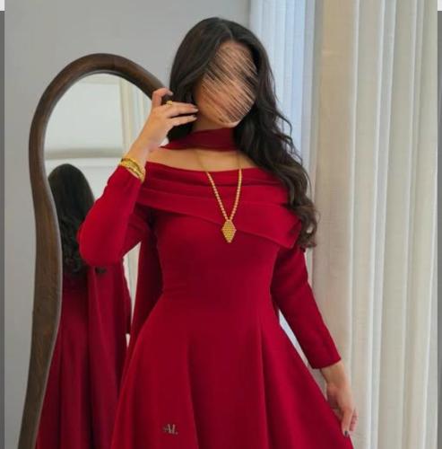 فستان سهره أحمر باربي فاخر من Miar Fashion