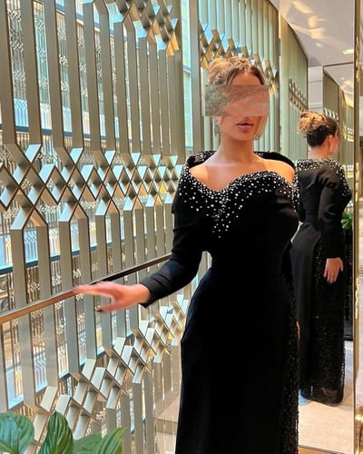 فستان سهره أسود فاخر من Miar Fashion