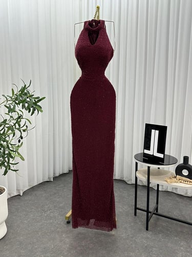 فستان عودي سهره شك جميل وجذاب /Mair Fashion