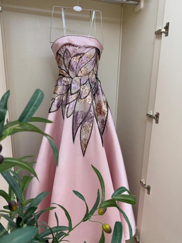 فستان ميكادو سهره كلفه مطرز /Mair Fashion