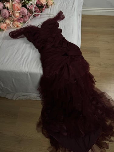 فستان ناعم تل تيواني لونين /Mair Fashion