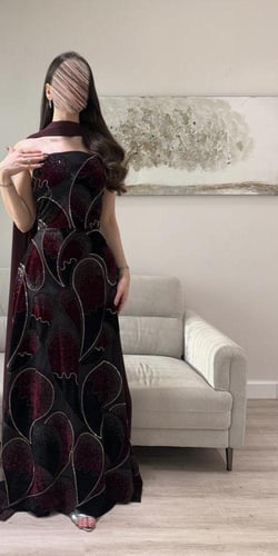 فستان سهره تل على مخمل فاااخر من miar fashion