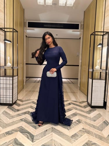 فستان سهره كحلي باربي مورد جديد من miar fashion