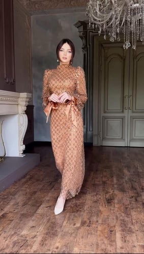 فستان الأميرات البرتقالي من MIARFASHION