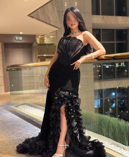 فستان كريب استرتش /Mair Fashion