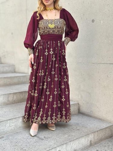 جلابيه رمضانية دبل كلوش تطريز كمبيوتر راقٍ من Miar...