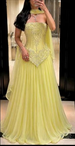 فستان سهره ليموني فاخر من Miar Fashion