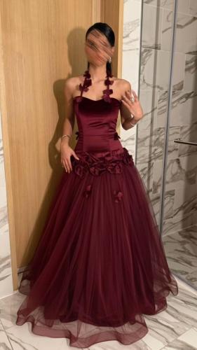 فستان سهرة عودي مخمل تل دبل كلوش راقي من miar fash...