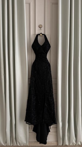 فستان سهره أسود مطرز بخرز فاااخر من miar fashion