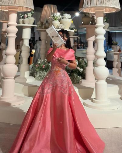 فستان سهره ميكادو علا تطريز يدوي /Mair Fashion