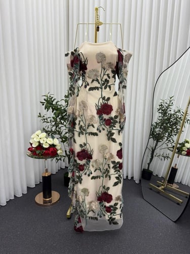 فستان سهره تل فصوص زركون فاخر من Miar Fashion