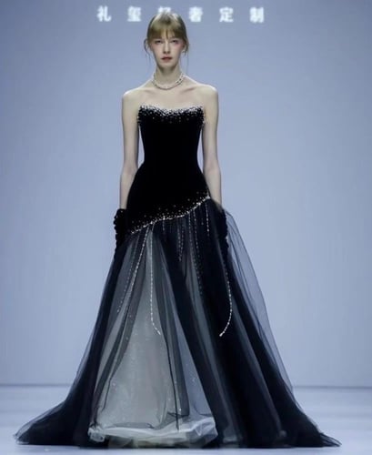 فستان سهره جوخ مطرز لول بطانه تفته دبل كلووش جذاب