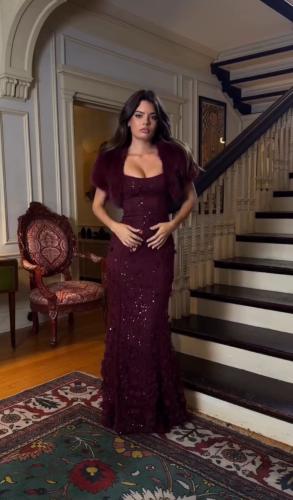 فستان امل الفاخر بتصميم مميز وانيق من Mair Fashion