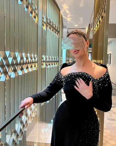 فستان سهره أسود فاخر من Miar Fashion