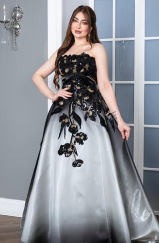 فستان سهره ميكادو مموج من Mair Fashion