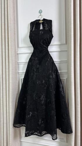 فستان أسود دانتيل راااقي من Miar fashion