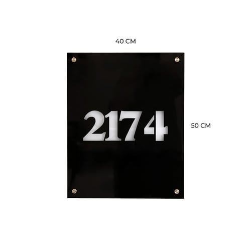 لوحة رقم المنزل أكريليك تصميم رقم 5 – مقاس 40×40 س...