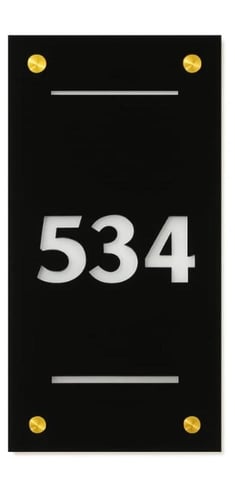 لوحة رقم المنزل أكريليك تصميم رقم 3 – مقاس 50×20 س...