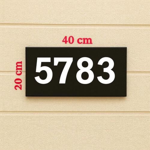 لوحة رقم المنزل أكريليك تصميم رقم 8 – مقاس 40×20 س...