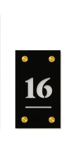 لوحة رقم المنزل أكريليك تصميم رقم 1 – مقاس 30×15 س...