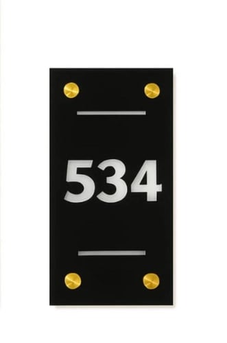 لوحة رقم المنزل أكريليك تصميم رقم 2 – مقاس 40×20 س...