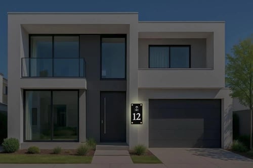 لوحة رقم المنزل أكريليك تصميم رقم 3 – مقاس 50×20 س...