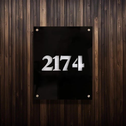لوحة رقم المنزل أكريليك تصميم رقم 5 – مقاس 40×40 س...