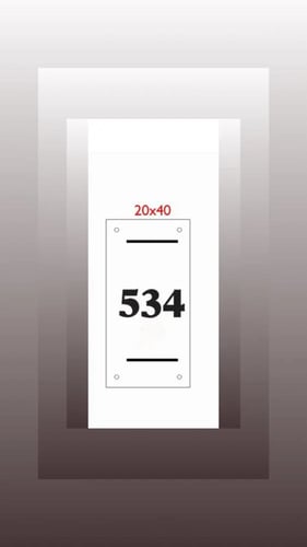 لوحة رقم المنزل أكريليك تصميم رقم 2 – مقاس 40×20 س...