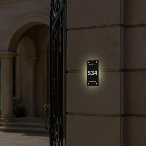 لوحة رقم المنزل أكريليك تصميم رقم 1 – مقاس 30×15 س...