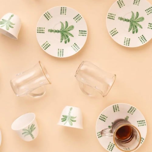 Palm Tree - Coffee & Tea Set (18 pieces)