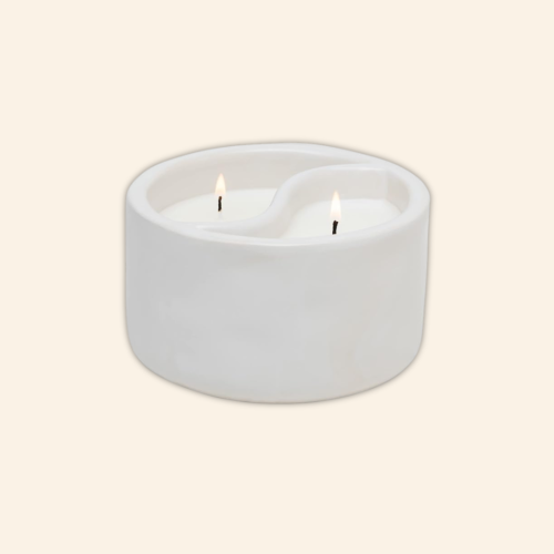 Yin-Yang - شمعة (أبيض)