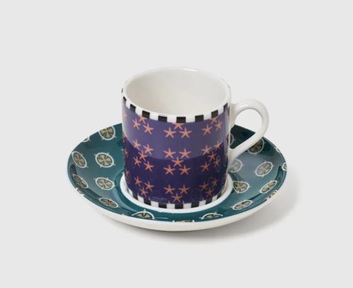 Galaxy Purple/Green - طقم اكواب اسبريسو (٤ قطع)