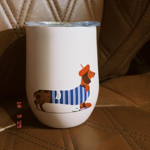 French Dachshund - كوب متنقل زهري