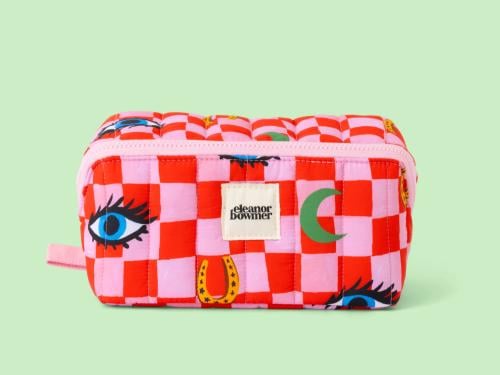 Checker Icon Flat Lay Bag - شنطة مستحضرات