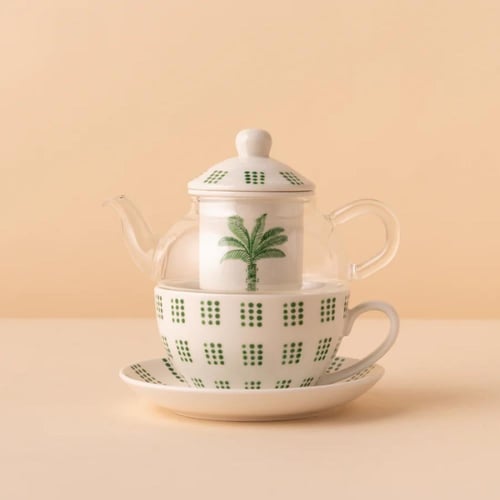 Palm Tree - Tea Set for One