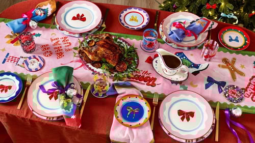 Bows - طقم صحون كيك (٤ قطع)