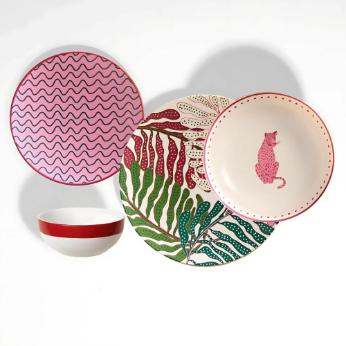 The Leopard Set - طقم سفرة لستة اشخاص (24 قطعة)