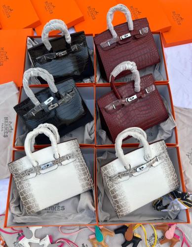 شنطه بيركن هرمز لوقو فضي كوالتي