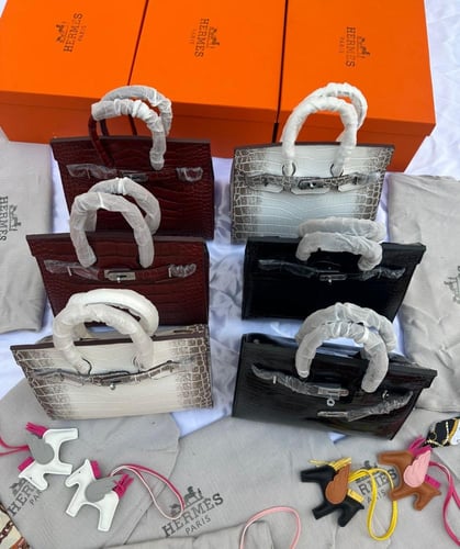 شنطه بيركن هرمز لوقو فضي كوالتي