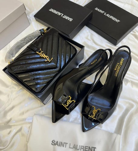 طقم سان لوران اسود