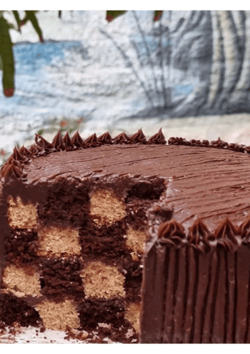 كيكة المربعات بالشوكولاتة