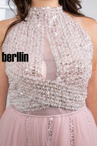 فستان سهره قصير سندريلا لون زهري