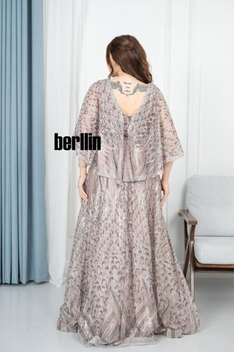 فستان سهرة نمط مرميد مميز بكم اوف شولدر فخم وبقصة...