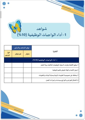سجل توثيق اداء المعلمين والمعلمات