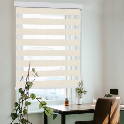 ستائر زيبرا دوّارة، ستائر شفافة ذات طبقة مزدوجة لل...