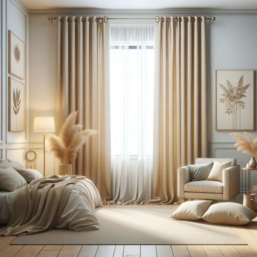 ستائر بلاك اوت فاخرة موزونة للنوافذ للوحة 1 - مقاو...